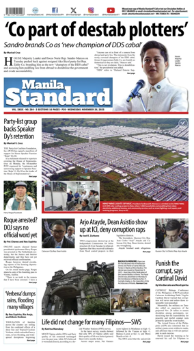 Cover of Manila Standard