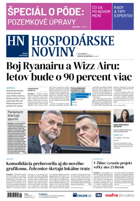 Cover of Hospodárske noviny