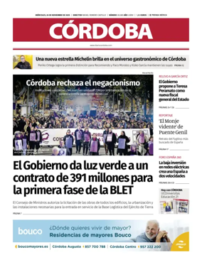 Cover of Diario Córdoba