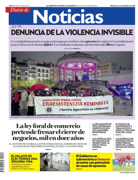 Cover of Diario de Noticias (Spain)