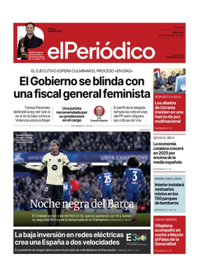 Cover of El Periódico de Catalunya (Castellano)