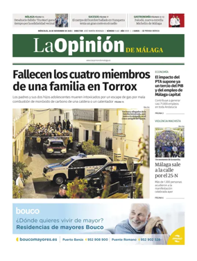 Cover of La Opinión de Málaga