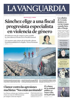 Cover of La Vanguardia