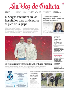 Cover of La Voz de Galicia (Lugo)