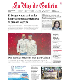 Cover of La Voz de Galicia (Pontevedra)