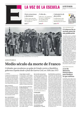 Cover of La Voz de Galicia (Santiago) - La Voz de la Escuela