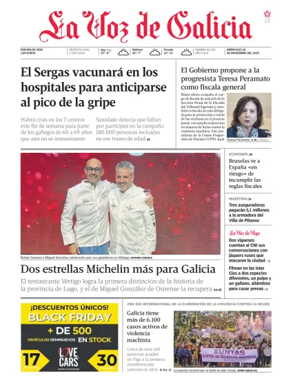 Cover of La Voz de Galicia (Vigo)