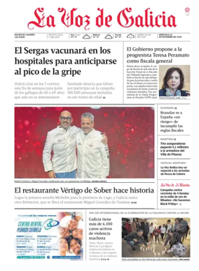 Cover of La Voz de Galicia (Viveiro)