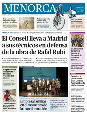 Cover of Menorca Diario Insular