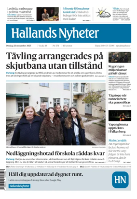 Cover of Hallands Nyheter