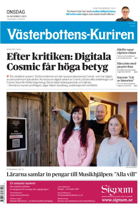 Cover of Västerbottens-Kuriren