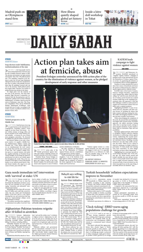 Cover of Daily Sabah (Turkey)