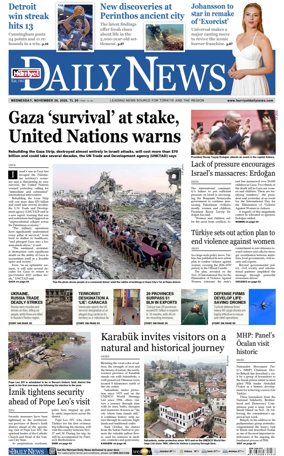 Cover of Hurriyet Daily News & Economic Review