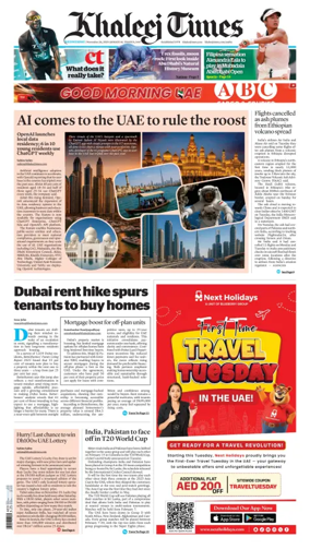 Cover of Khaleej Times