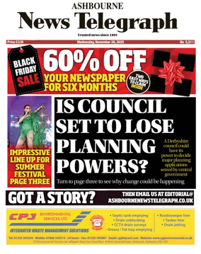 Cover of Ashbourne News Telegraph