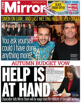 Cover of Daily Mirror (Northern Ireland)