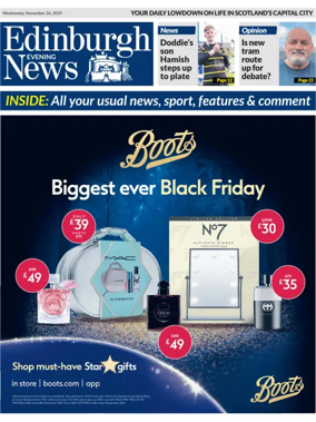 Cover of Edinburgh Evening News