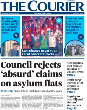 Cover of The Courier & Advertiser (Perth and Perthshire Edition)