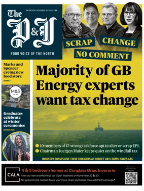 Cover of The Press and Journal (Aberdeenshire)