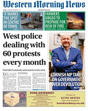 Cover of Western Morning News