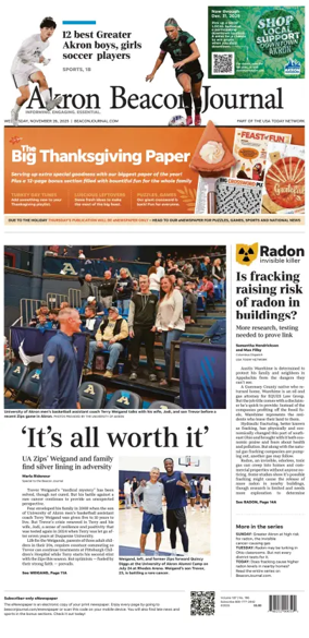 Cover of Akron Beacon Journal