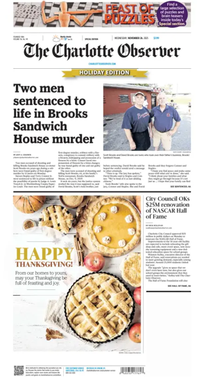 Cover of The Charlotte Observer