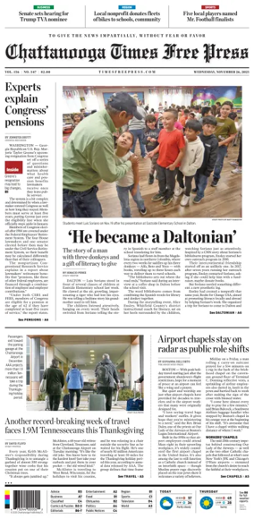 Cover of Chattanooga Times Free Press