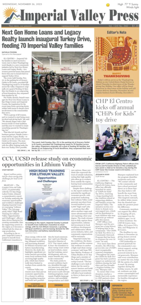 Cover of Imperial Valley Press
