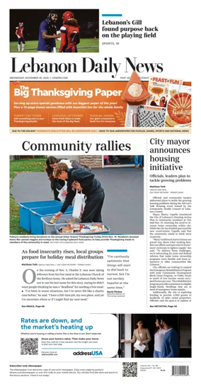 Cover of Lebanon Daily News