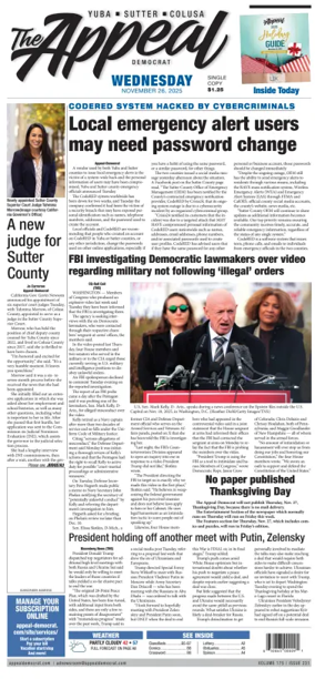 Cover of Marysville Appeal-Democrat    