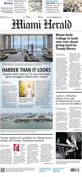 Cover of Miami Herald