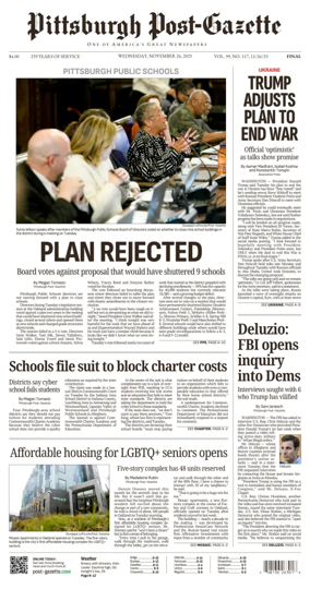Cover of Pittsburgh Post-Gazette
