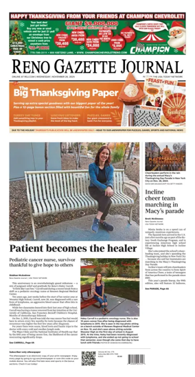 Cover of Reno Gazette Journal