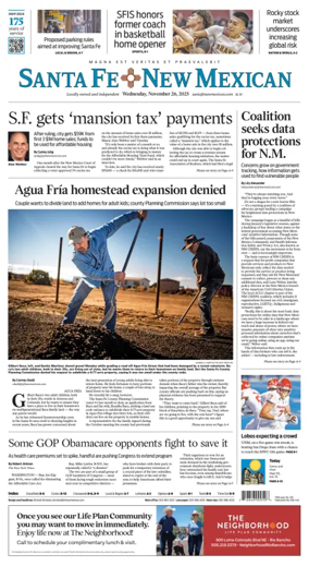 Cover of Santa Fe New Mexican