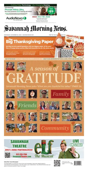 Cover of Savannah Morning News