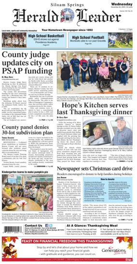 Cover of Siloam Springs Herald Leader