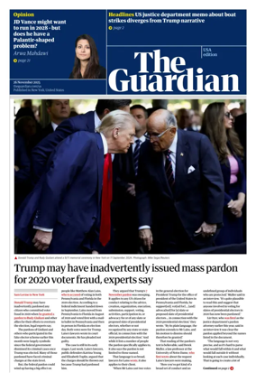 Cover of The Guardian (USA)