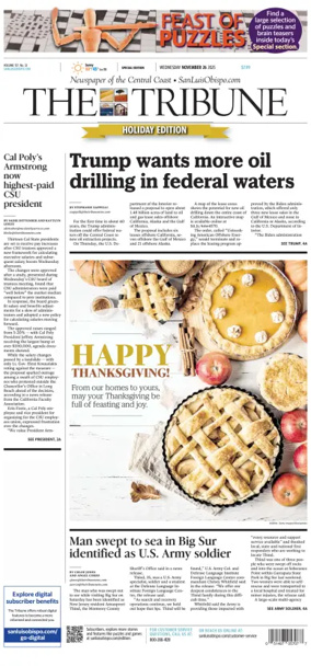 Cover of The Tribune (SLO)