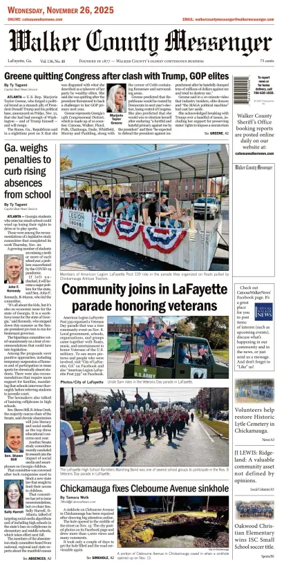 Cover of Walker County Messenger