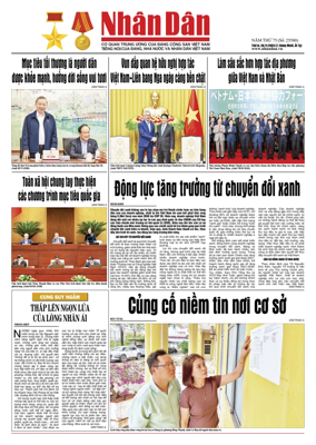 Cover of Nhan Dan newspaper