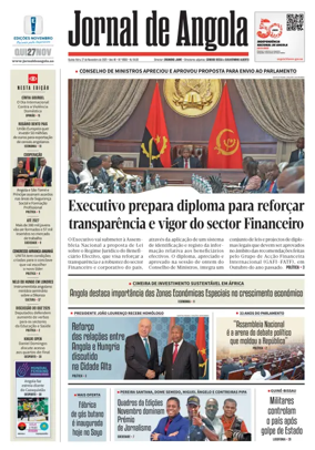 Cover of Jornal de Angola