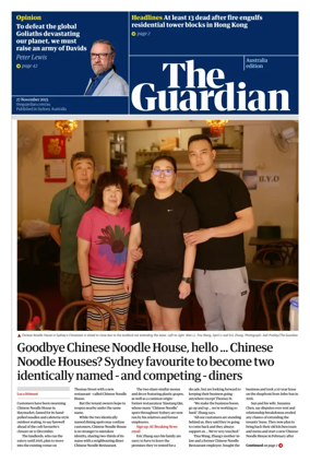 Cover of The Guardian Australia