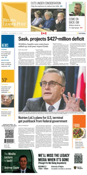 Cover of Regina Leader-Post