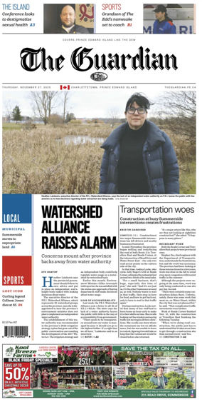 Cover of The Guardian (Charlottetown)