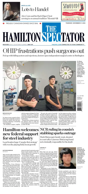 Cover of The Hamilton Spectator