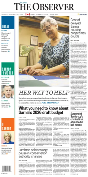 Cover of The Observer (Sarnia)