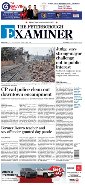 Cover of The Peterborough Examiner