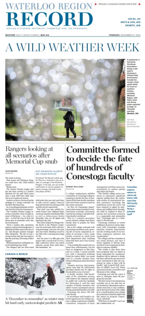 Cover of Waterloo Region Record