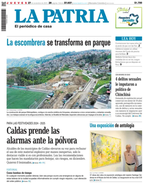 Cover of La Patria (Colombia)