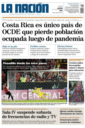Cover of La Nacion (Costa Rica)